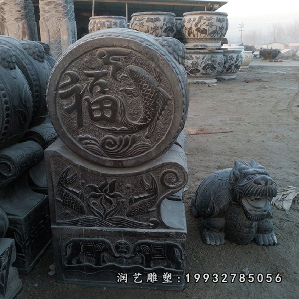 抱鼓石石雕 (9)