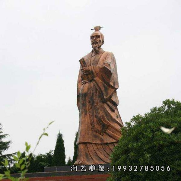 古代政治家管仲石雕
