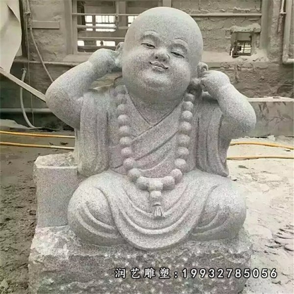 公园小和尚石雕 (2)