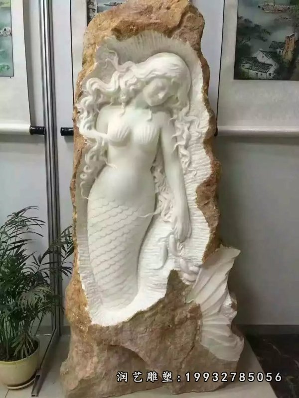 美人鱼石雕 (84)