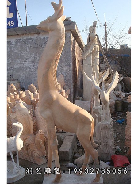 长颈鹿石雕 (17)