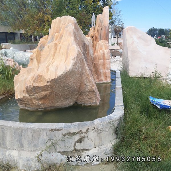 流水盆石雕 (22)