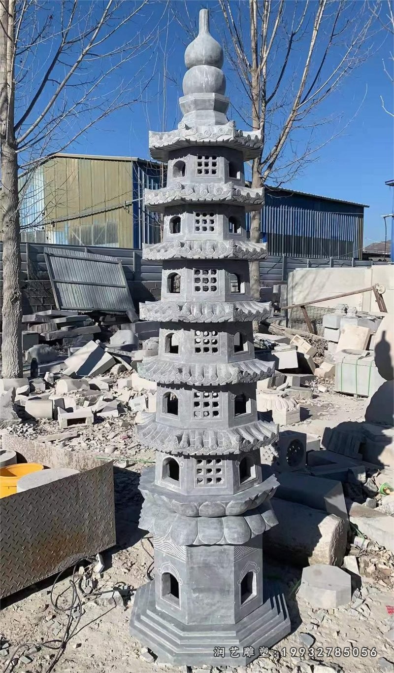 酒店石塔雕塑 (3)