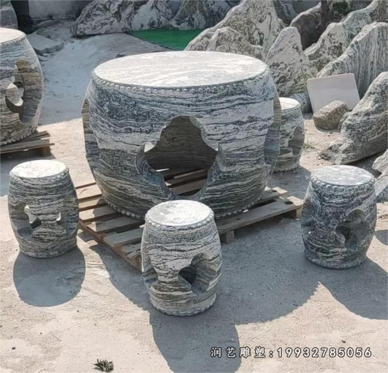 草坪石桌凳 (16)