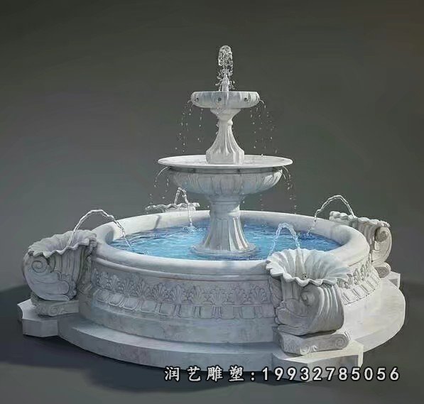 大理石公园喷泉雕塑