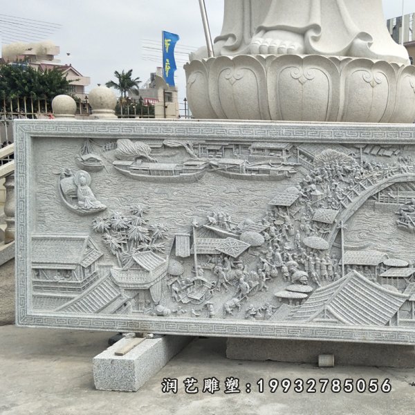 壁画石浮雕,清明上河图浮雕