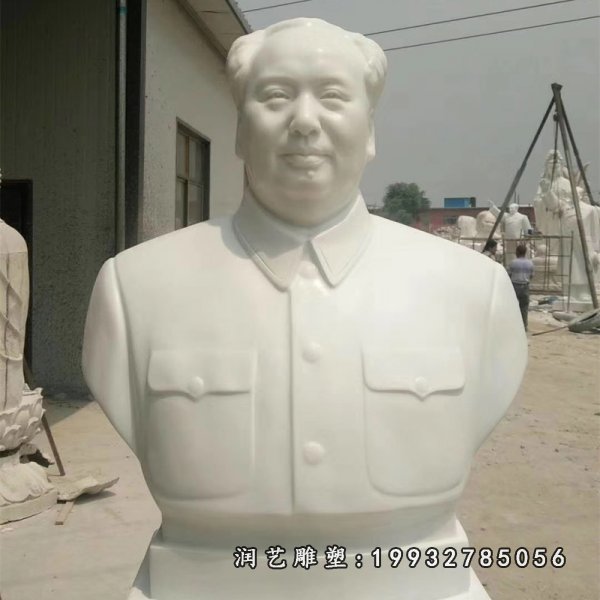 大理石微笑伟人 石雕纪念人物