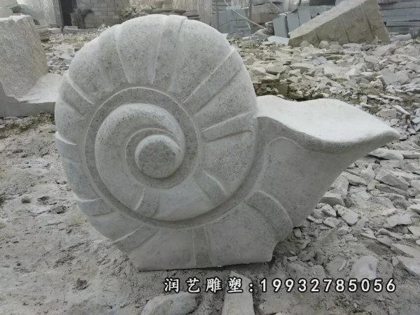 大理石蜗牛石雕,公园动物石雕 (1)