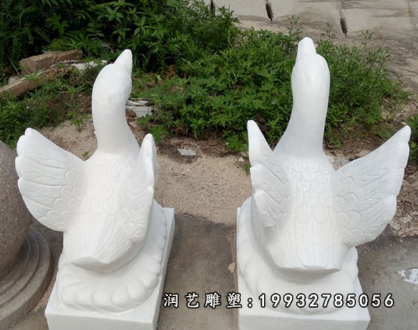 天鹅动物石雕 (1)
