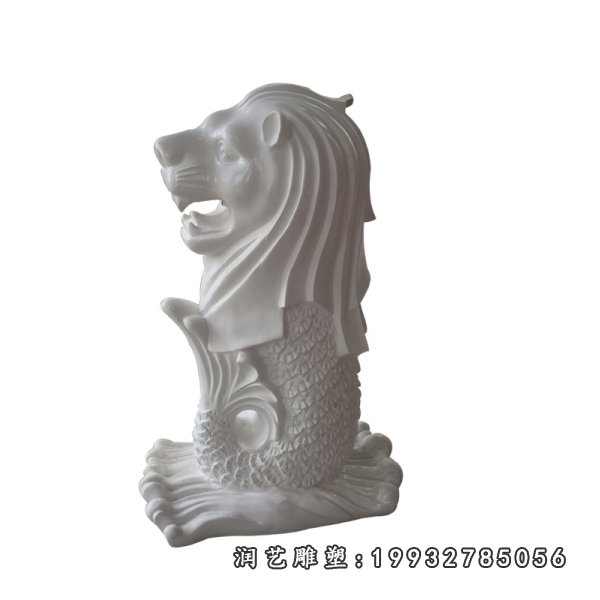鱼尾狮石雕 (3)