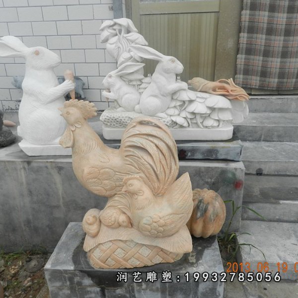 鸡动物石雕 (22)