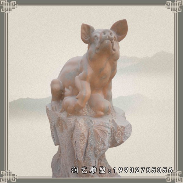 猪动物石雕 (20)