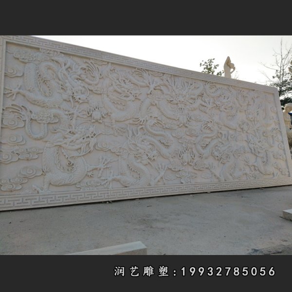 九龙石浮雕,广场大理石浮雕