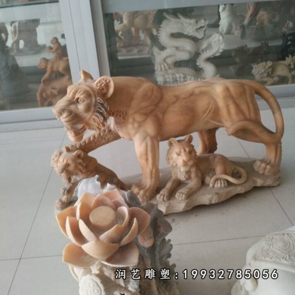 老虎动物石雕 (43)