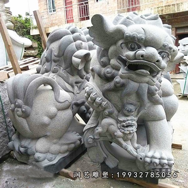 狮子动物石雕 (156)