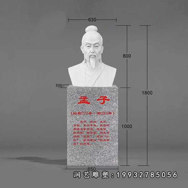 孟子胸像石雕(1)