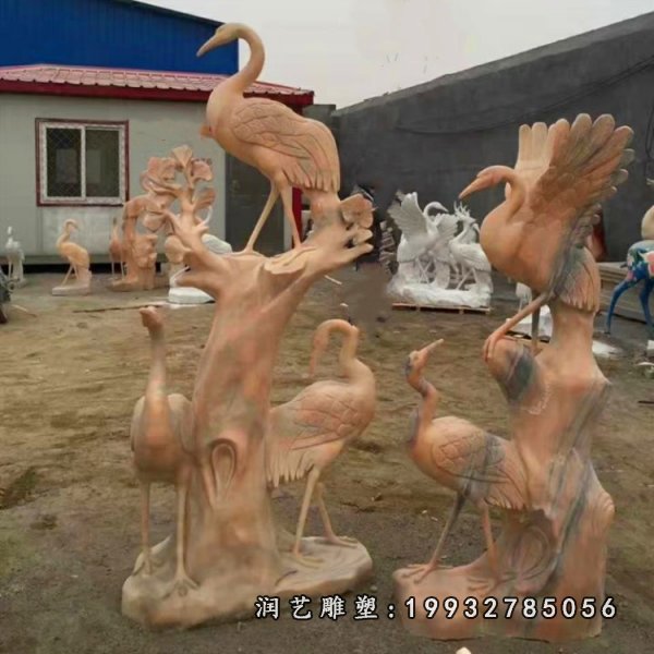 仙鹤石雕 (101)