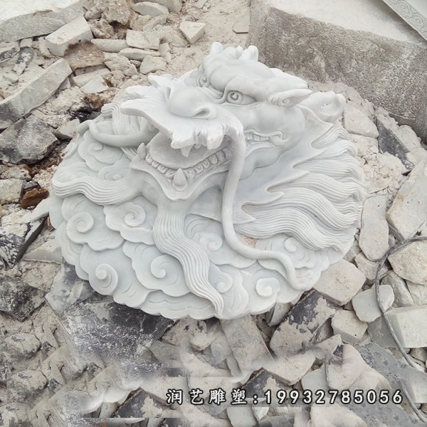 喷水龙头石浮雕 汉白玉浮雕龙 (3)