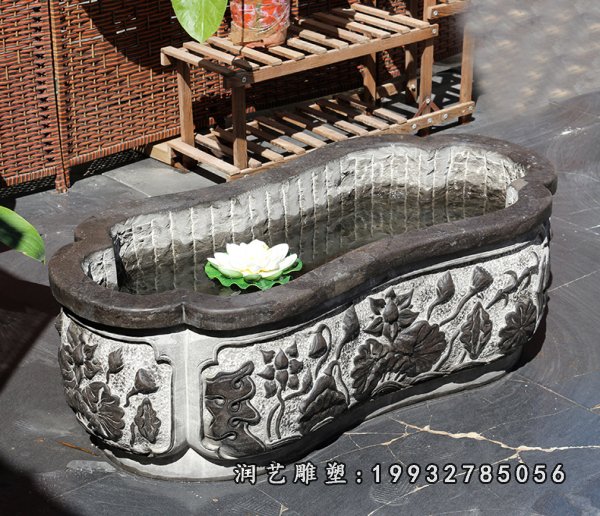 鱼缸石雕 (28)