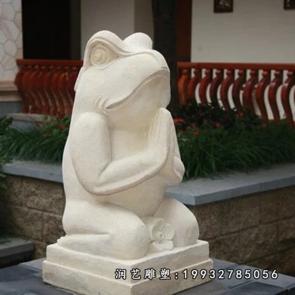 青蛙石雕,公园动物石雕