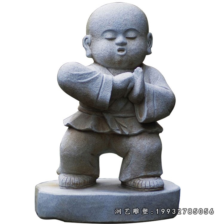 公司人物小和尚石雕