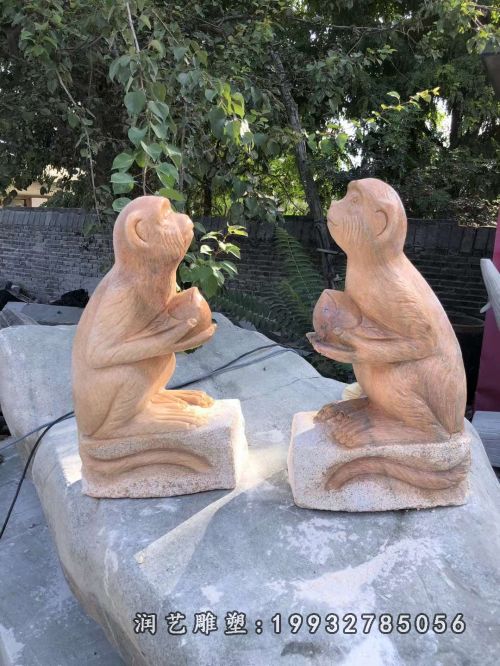 猴子动物石雕(65)