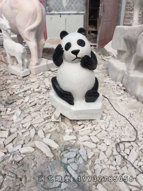 熊猫石雕(15)