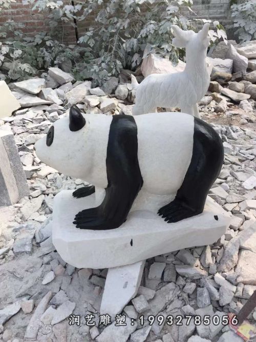 熊猫石雕(16)