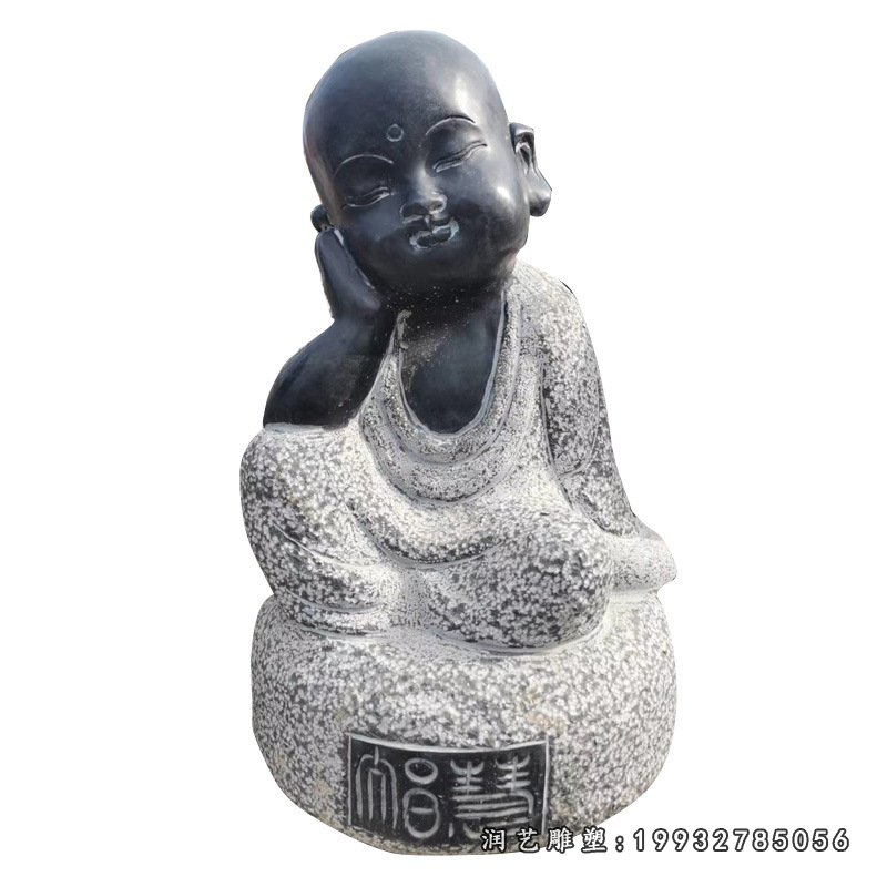 青石石雕户外枯山水小沙弥