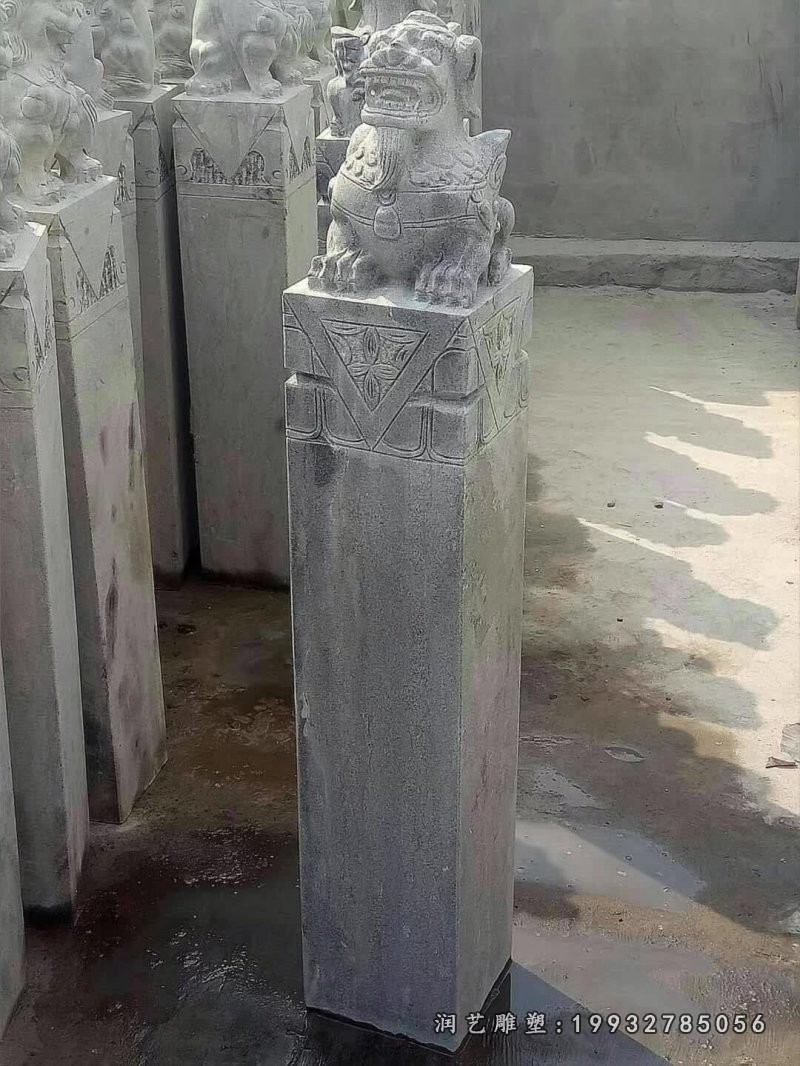 商场拴马桩石雕 (24)