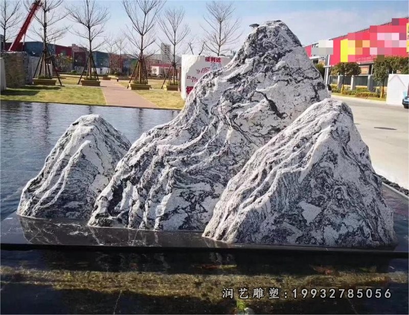 假山景观商业街石雕 (2)