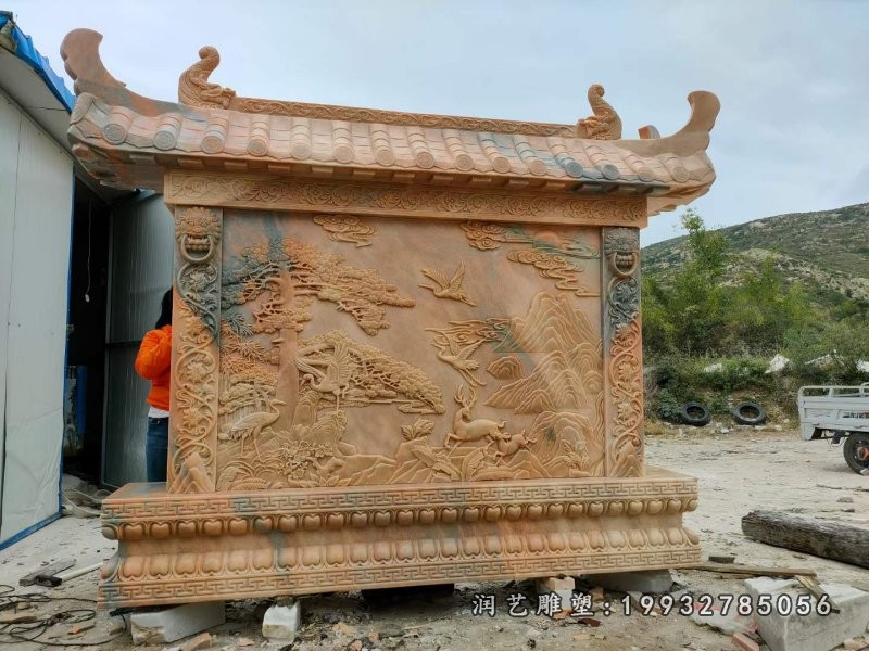 花园影壁石雕 (10)