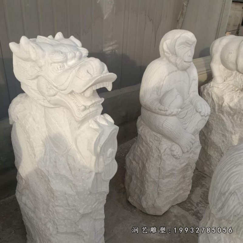 校园石雕十二生肖动物雕塑 (10)
