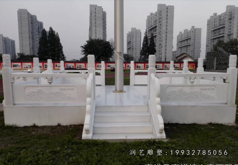 企业升旗台石雕 (2)