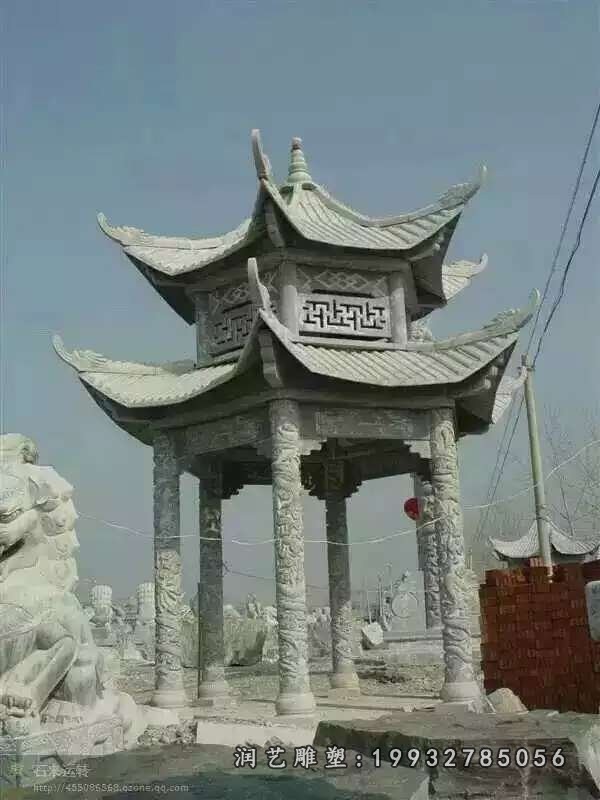 草坪凉亭石雕 (3)