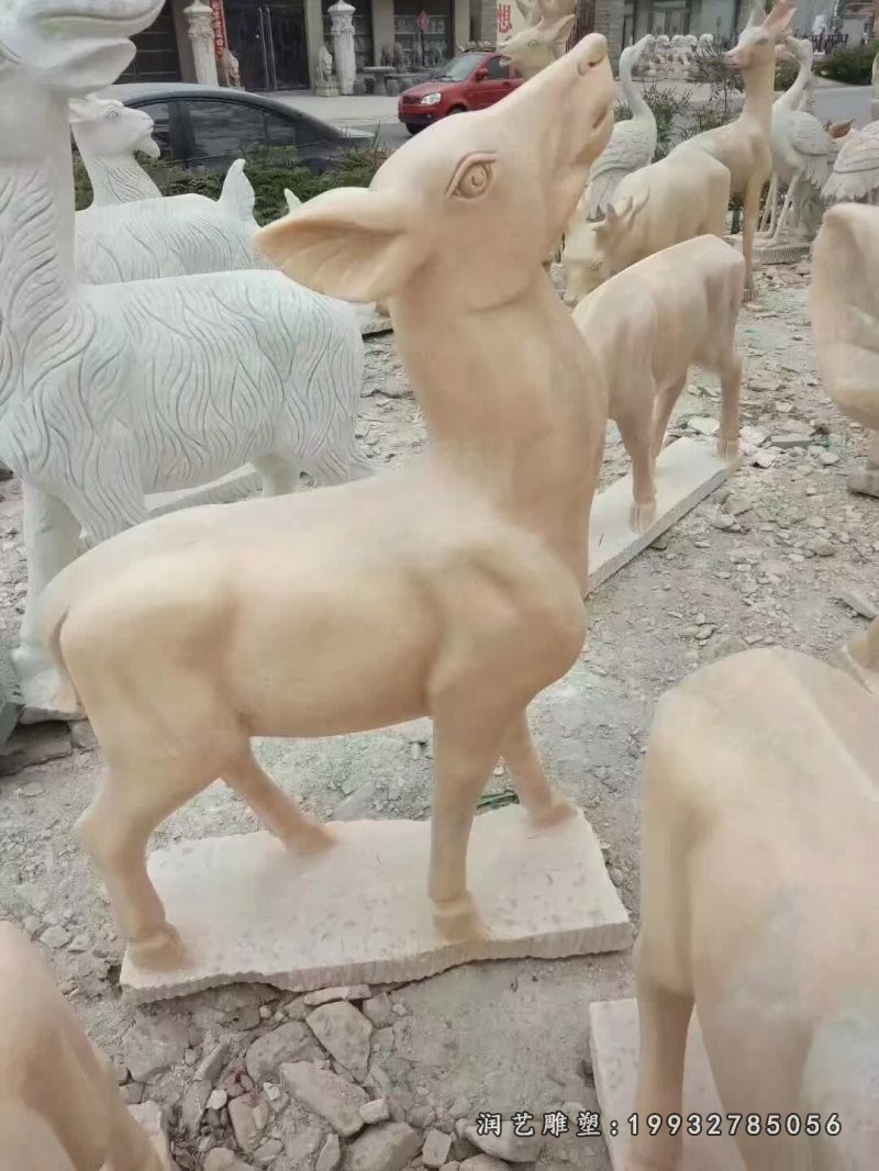 小区石雕鹿 (2)