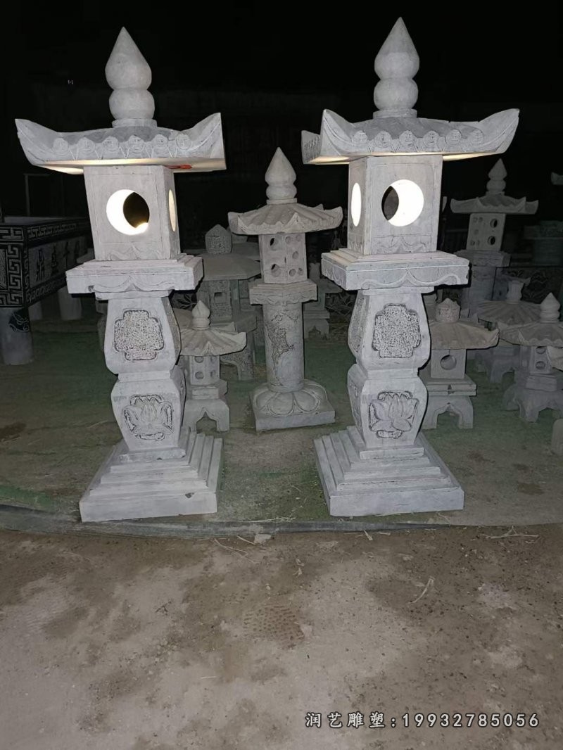 庭院石灯雕塑 (3)