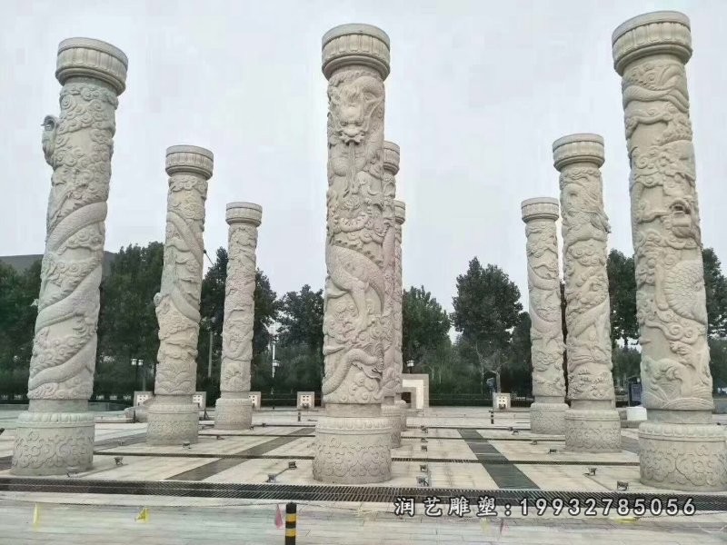 公园石雕龙柱 (3)