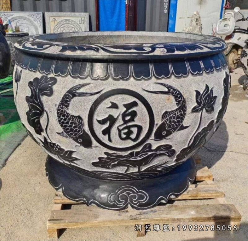 广场大理石鱼缸雕塑 (11)