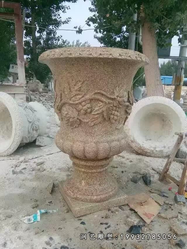 园林石雕花盆 (15)
