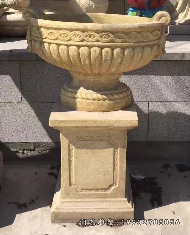 校园石雕花盆 (11)