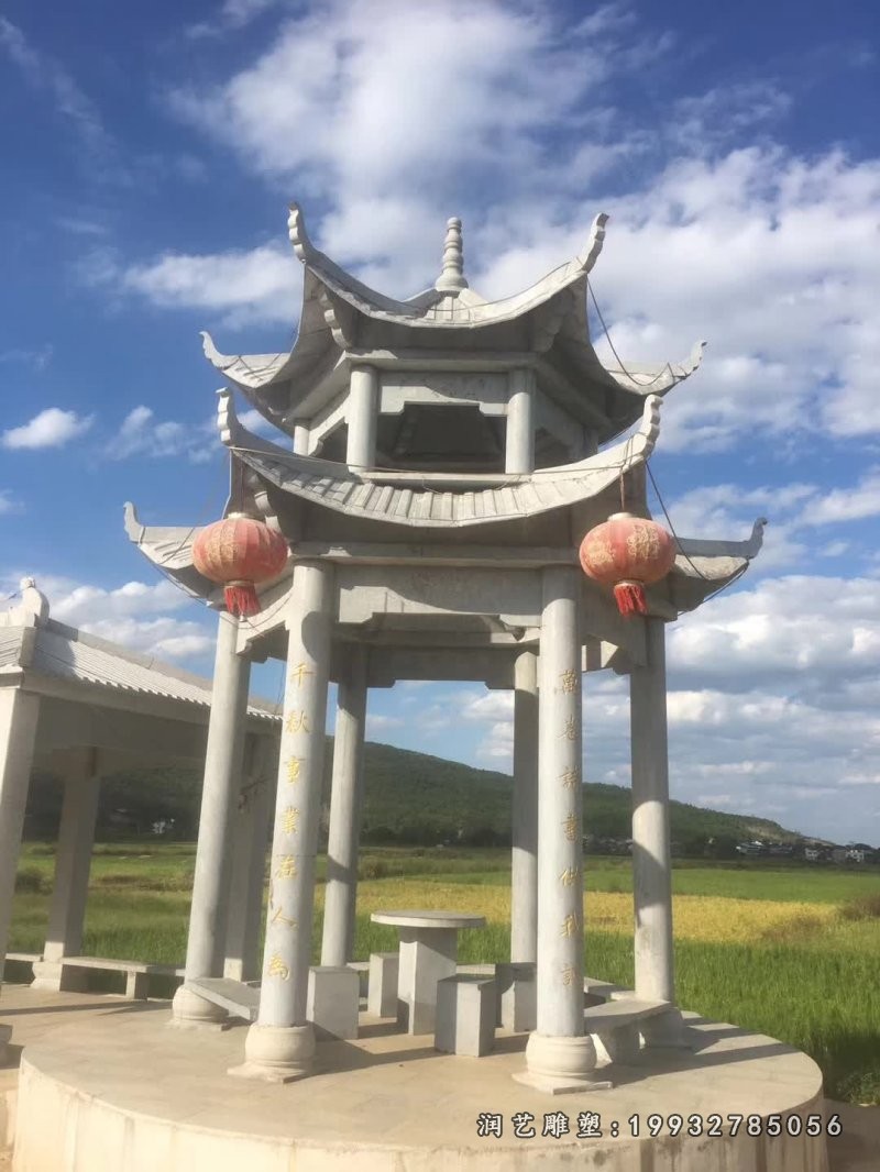 酒店凉亭石雕 (1)