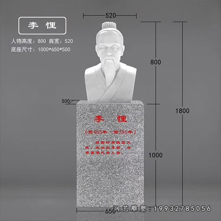 李悝石雕