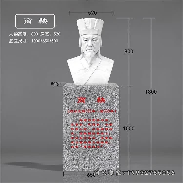 商鞅石雕