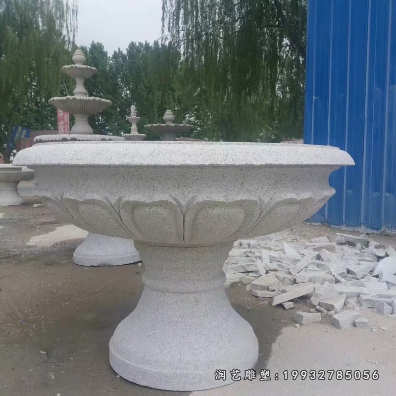 庭院花盆石雕 (2)
