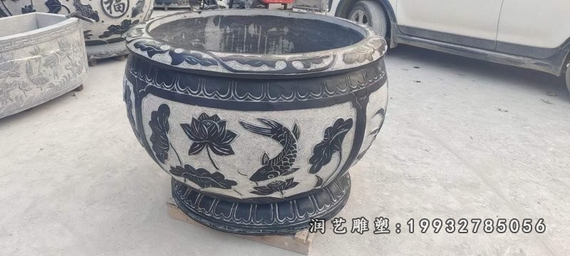 城市大理石鱼缸雕塑 (9)