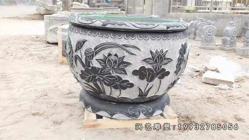 公司大理石鱼缸雕塑 (2)