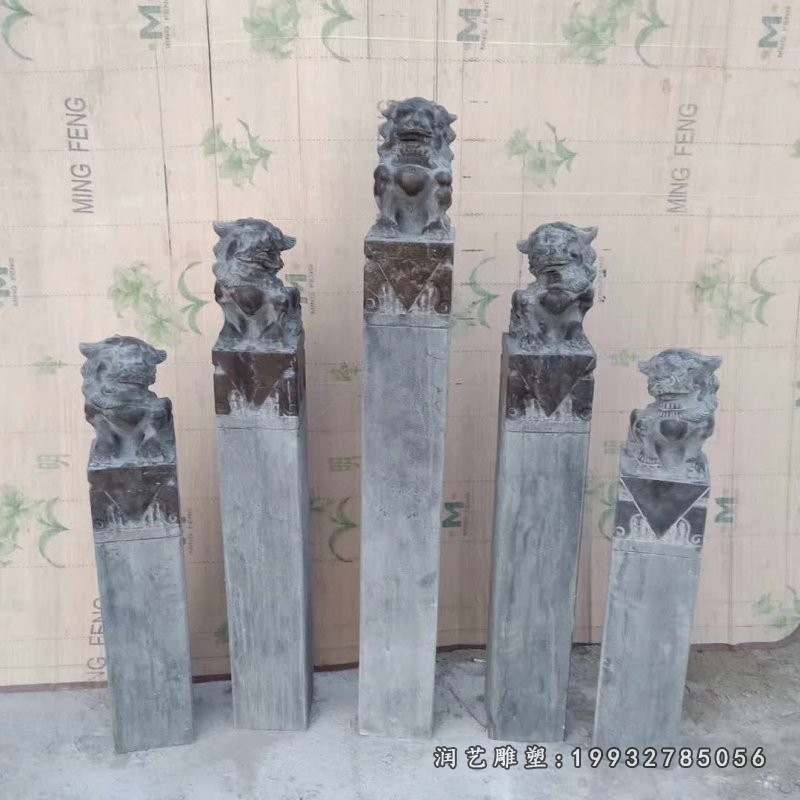 花园拴马桩石雕 (19)