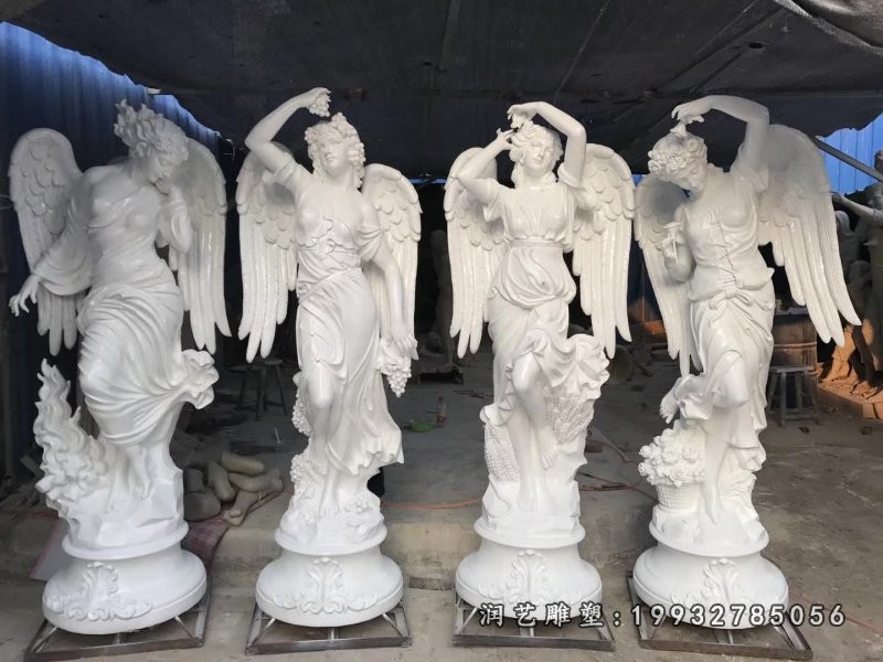 小区天使石雕