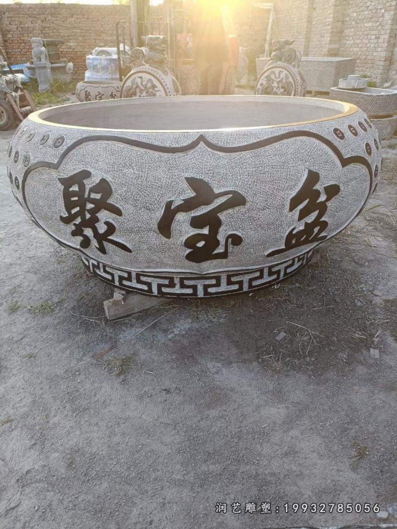 公园鱼缸石雕 (12)